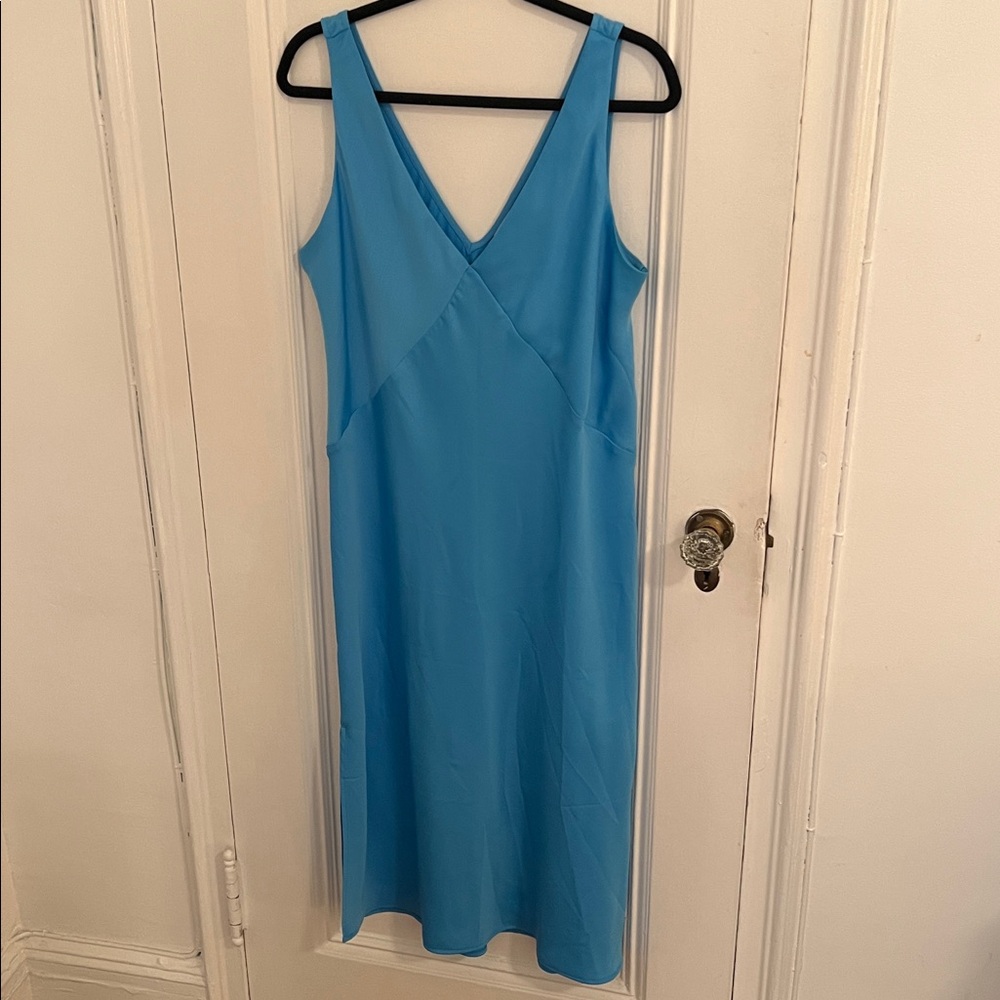 A New Day Elegant Blue Sleeveless Dress in Size L